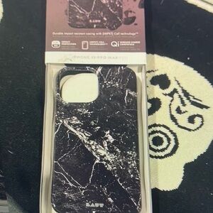 LAUT Black Marble iPhone 13 Pro Max Case